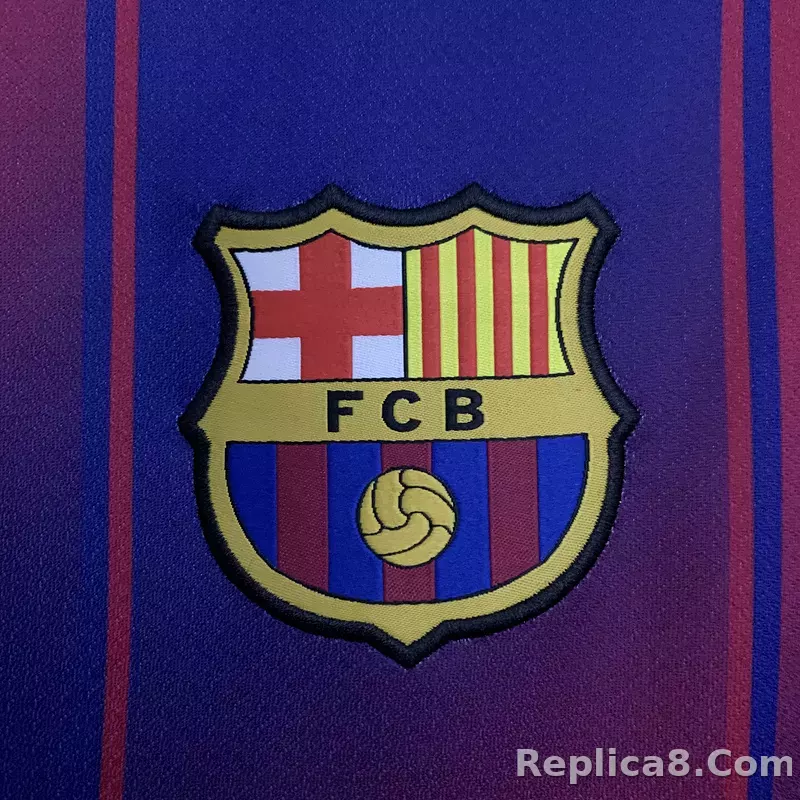 25-26 Barcelona Red Blue Home Soccer Jersey - detail