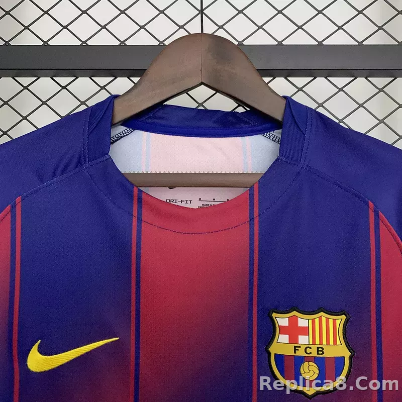 25-26 Barcelona Red Blue Home Soccer Jersey - detail