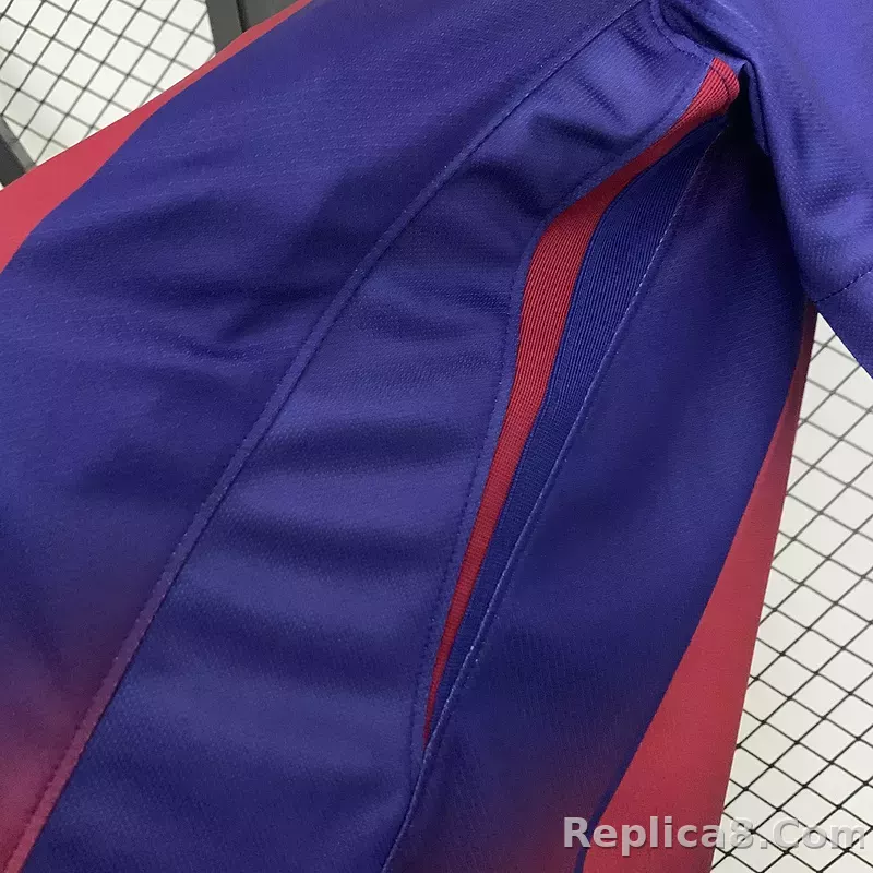 25-26 Barcelona Red Blue Home Soccer Jersey - detail