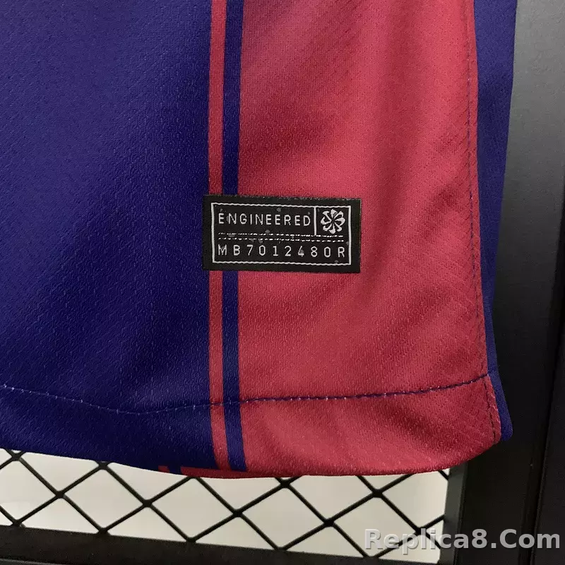 25-26 Barcelona Red Blue Home Soccer Jersey - detail