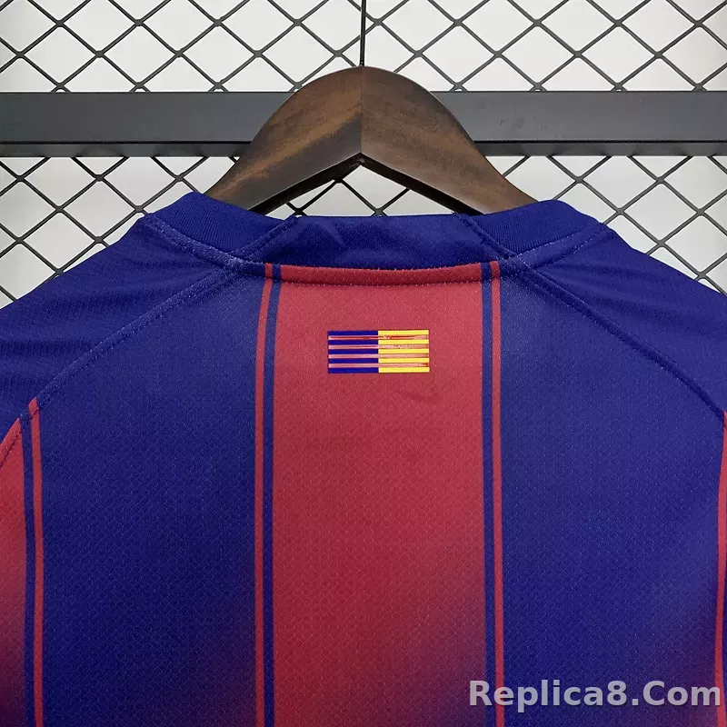 25-26 Barcelona Red Blue Home Soccer Jersey - detail