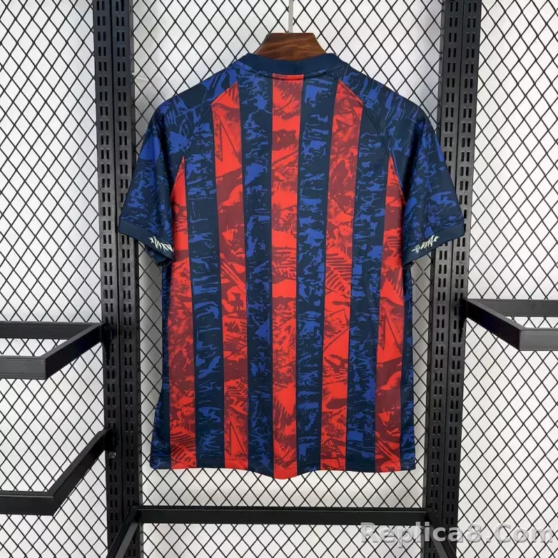 25-26 Barcelona Red-Blue Special Soccer Jersey - detail