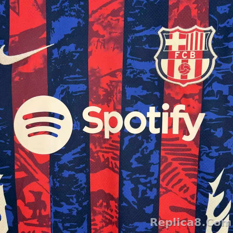 25-26 Barcelona Red-Blue Special Soccer Jersey - detail