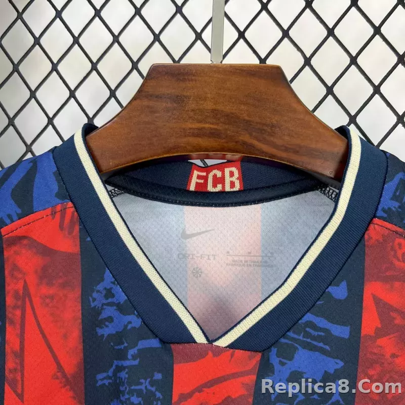 25-26 Barcelona Red-Blue Special Soccer Jersey - detail