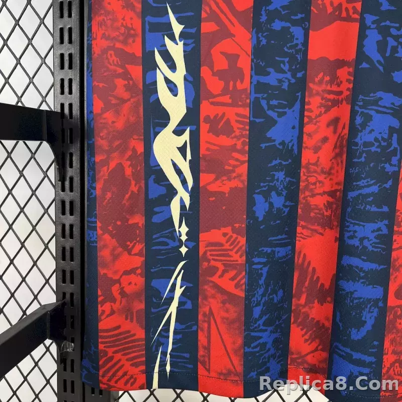 25-26 Barcelona Red-Blue Special Soccer Jersey - detail