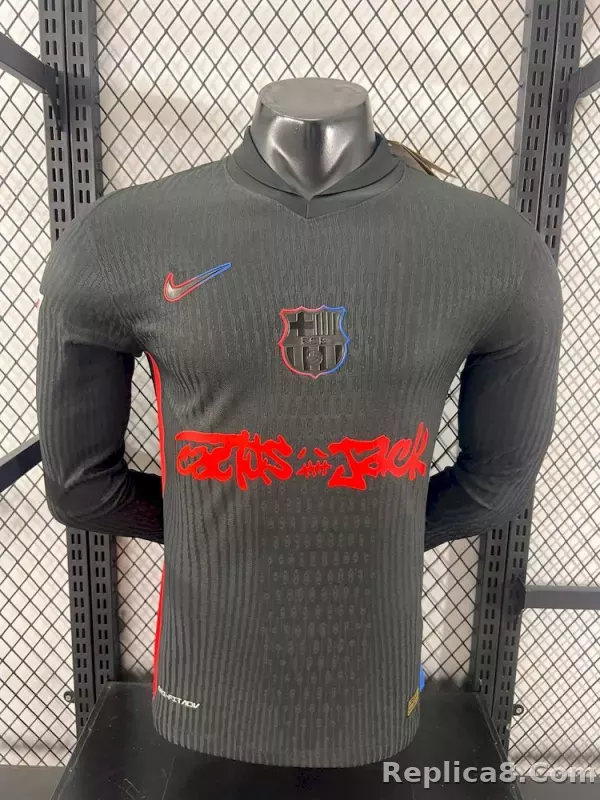FC BARCELONA x TRAVIS SCOTT 24/25 Men's Away Jersey Limited Edition Long Sleeve