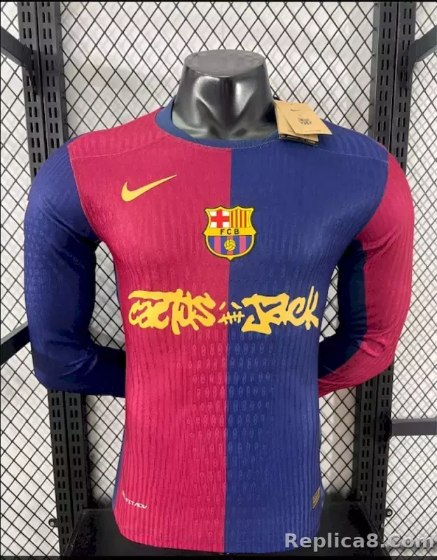 FC BARCELONA x TRAVIS SCOTT 24/25 Men's Home Jersey Limited Edition Long Sleeve