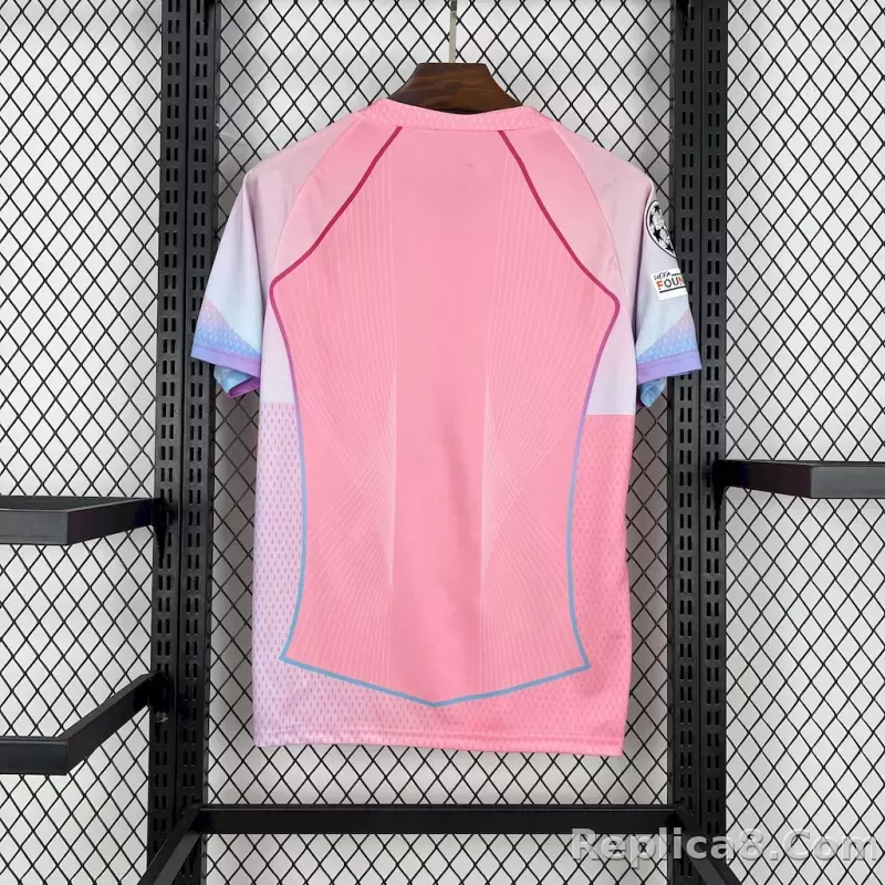 25-26 Barcelona Special Edition Pink Soccer Jersey - detail