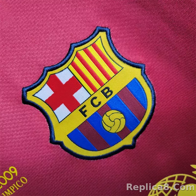08-09 Barcelona UCL Final Retro Home Jersey - detail