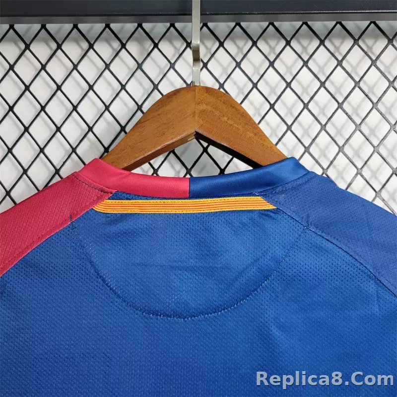 08-09 Barcelona UCL Final Retro Home Jersey - detail
