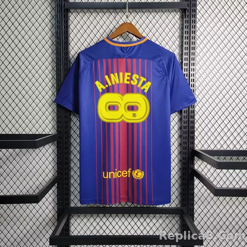 17-18 Barcelona Home Retro Football Jersey - detail