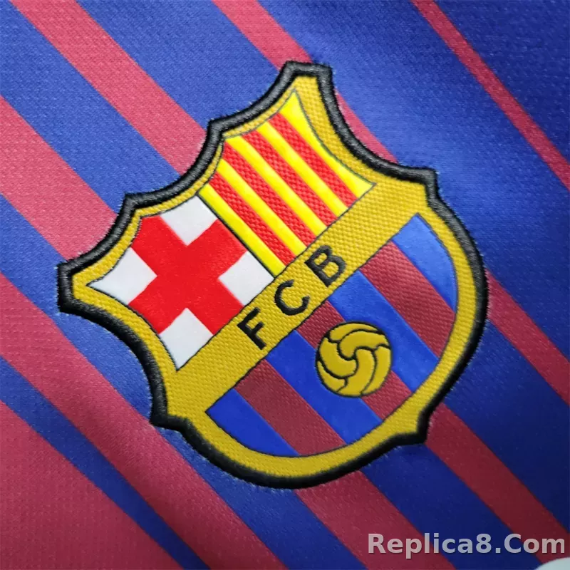 17-18 Barcelona Home Retro Football Jersey - detail