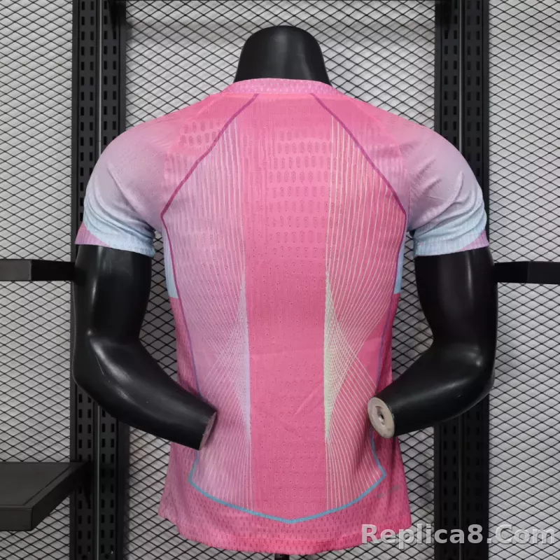25-26 Barcelona Pink Special Edition Player Version Soccer Jersey - detail