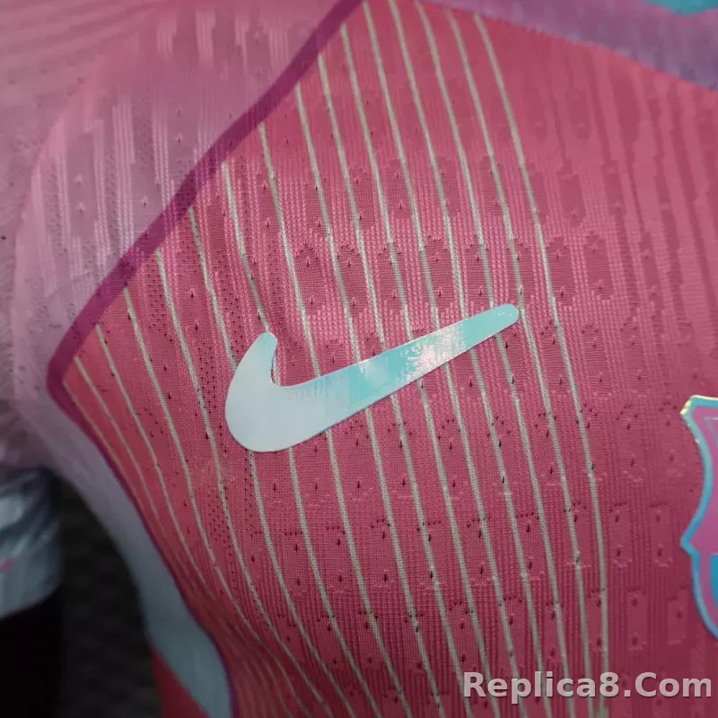 25-26 Barcelona Pink Special Edition Player Version Soccer Jersey - detail