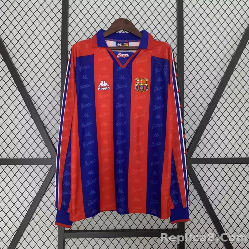 96-97 Barcelona Home Retro Jersey Long Sleeve