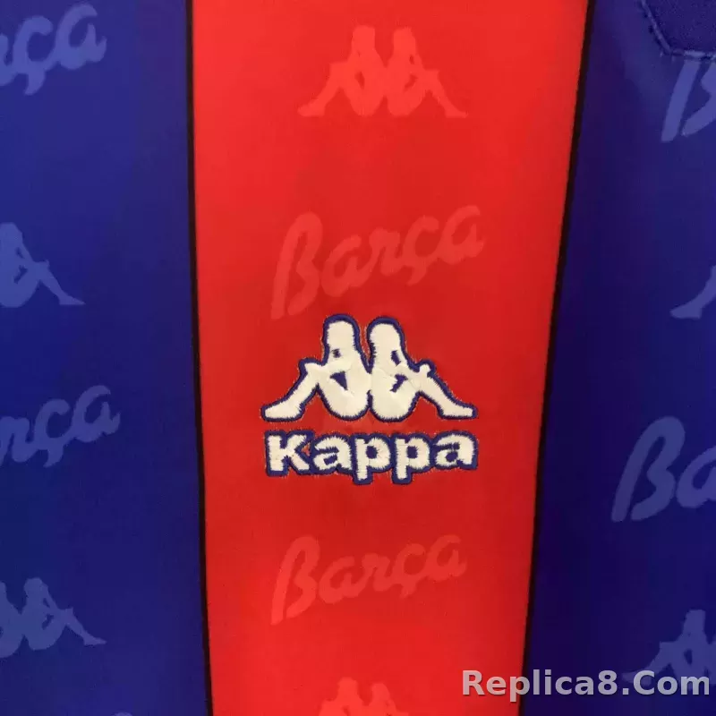 96-97 Barcelona Home Retro Jersey Long Sleeve - detail