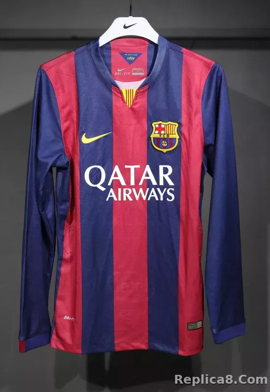 14-15 Barcelona Home Retro Jersey Player Version Long Sleeve
