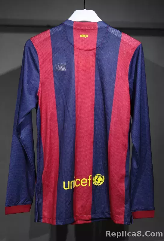 14-15 Barcelona Home Retro Jersey Player Version Long Sleeve - detail