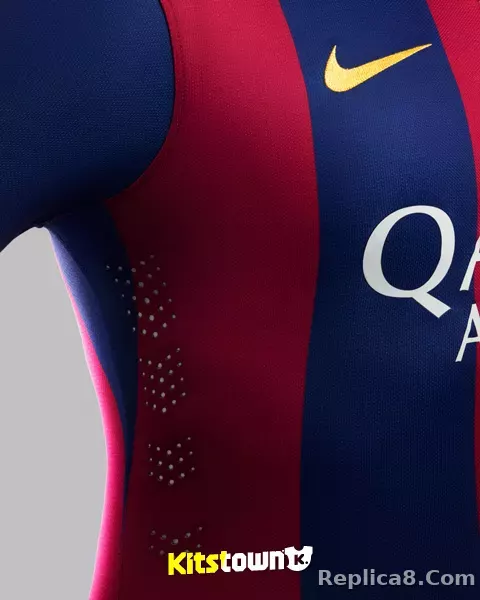14-15 Barcelona Home Retro Jersey Player Version Long Sleeve - detail