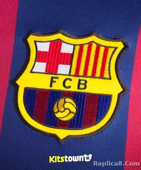 14-15 Barcelona Home Retro Jersey Player Version Long Sleeve - detail