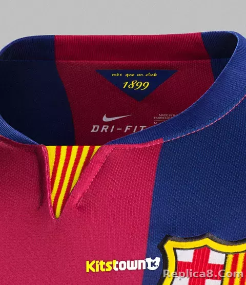 14-15 Barcelona Home Retro Jersey Player Version Long Sleeve - detail