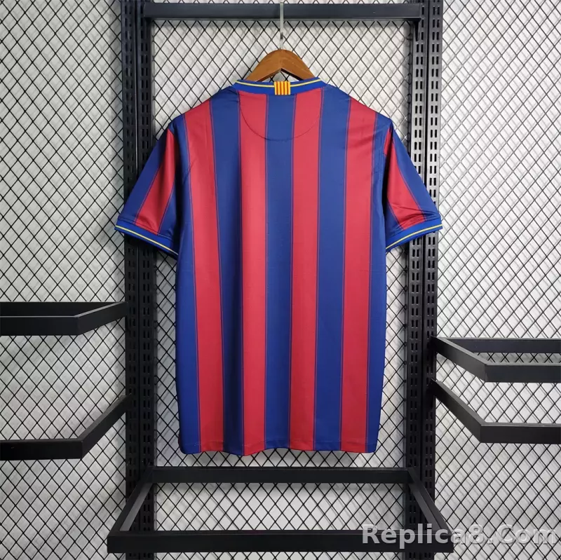 09-10 Barcelona Home Retro Jersey - detail