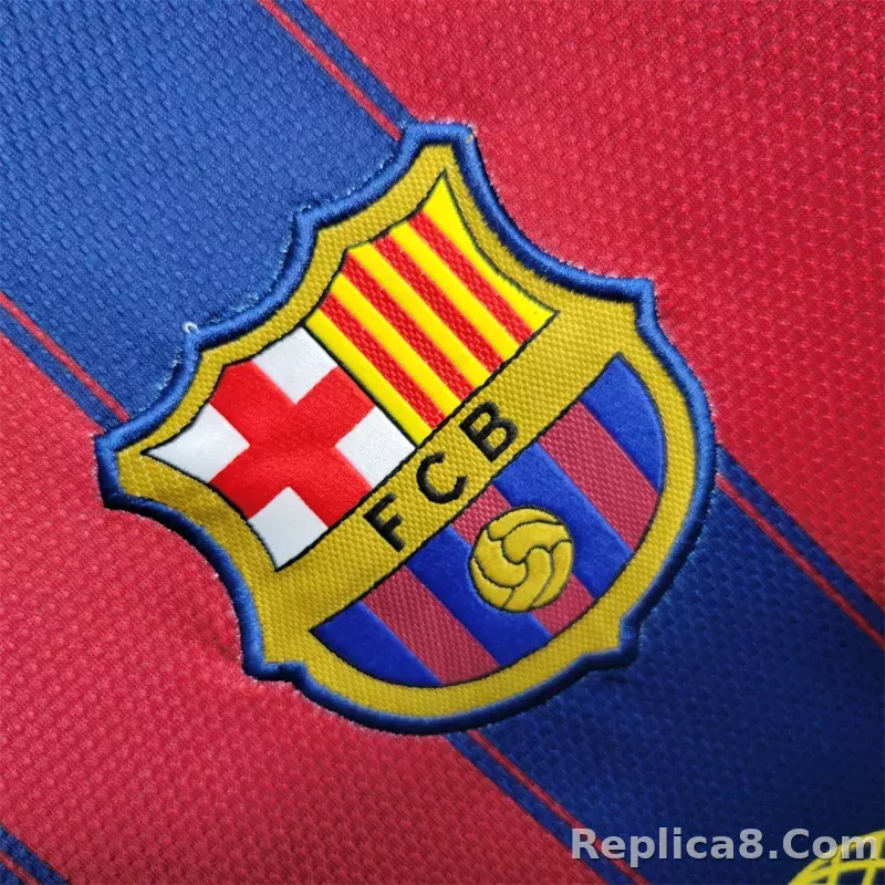 09-10 Barcelona Home Retro Jersey - detail