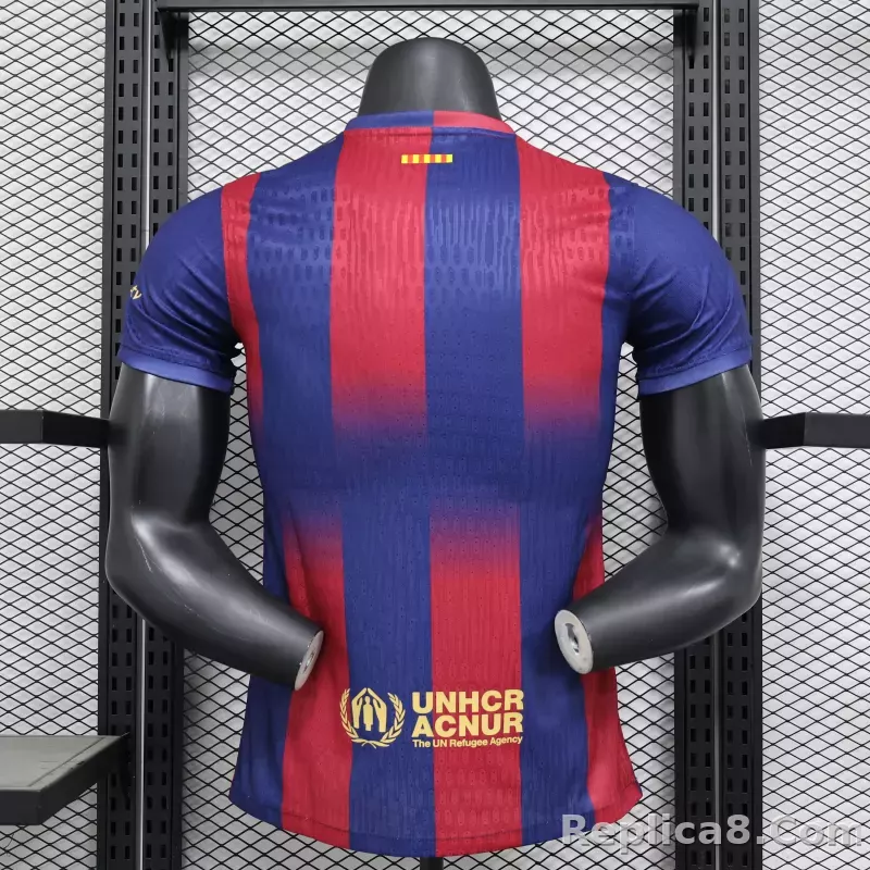 25-26 Barcelona Red Blue Special Edition Player Version Soccer Jersey - detail