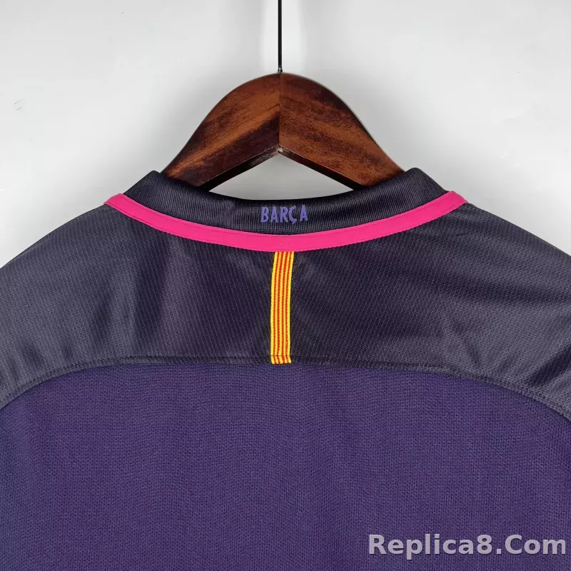 16-17 Barcelona Away Retro Jersey - detail