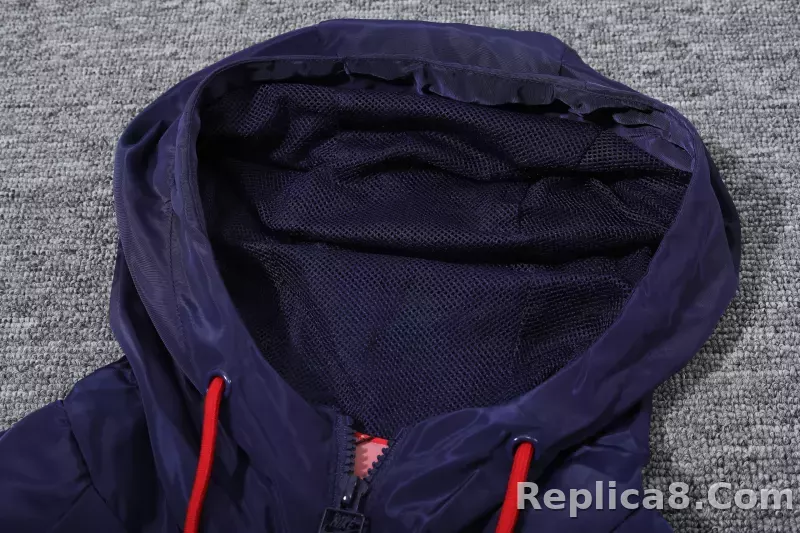 Barcelona Hoodie Sweatshirt Kit(Top+Pants) Red Black Jackets - detail