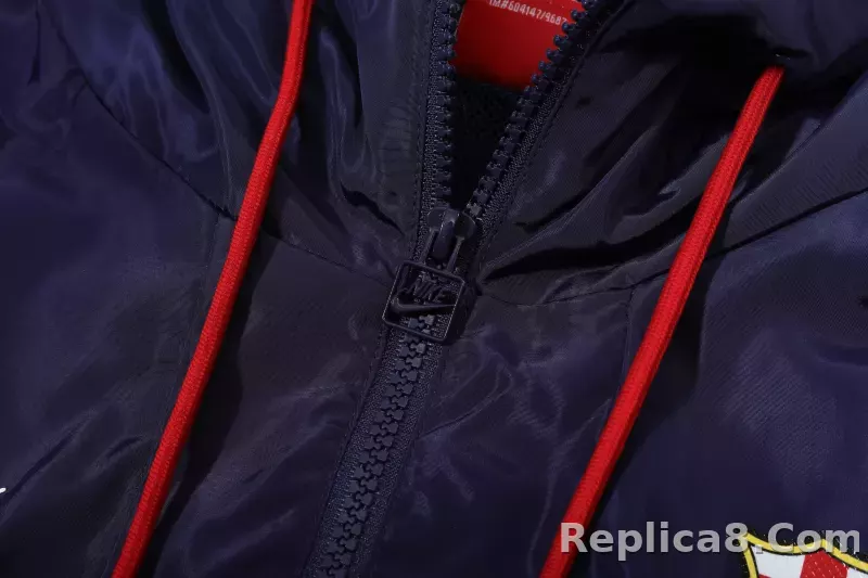 Barcelona Hoodie Sweatshirt Kit(Top+Pants) Red Black Jackets - detail