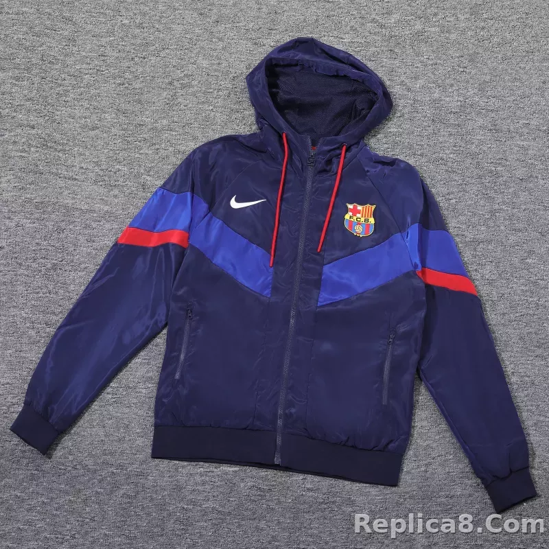 Barcelona Hoodie Sweatshirt Kit(Top+Pants) Red Black Jackets - detail