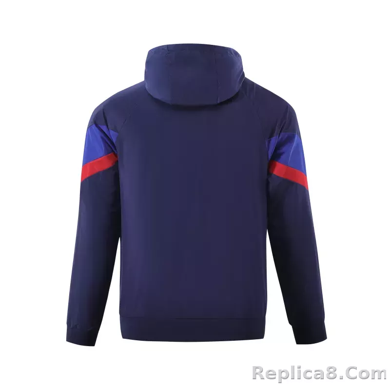 Barcelona Hoodie Sweatshirt Kit(Top+Pants) Red Black Jackets - detail