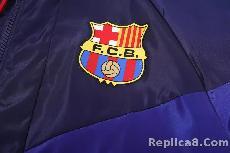 Barcelona Hoodie Sweatshirt Kit(Top+Pants) Red Black Jackets - detail