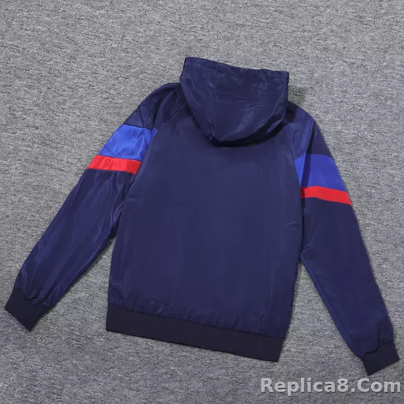 Barcelona Hoodie Sweatshirt Kit(Top+Pants) Red Black Jackets - detail
