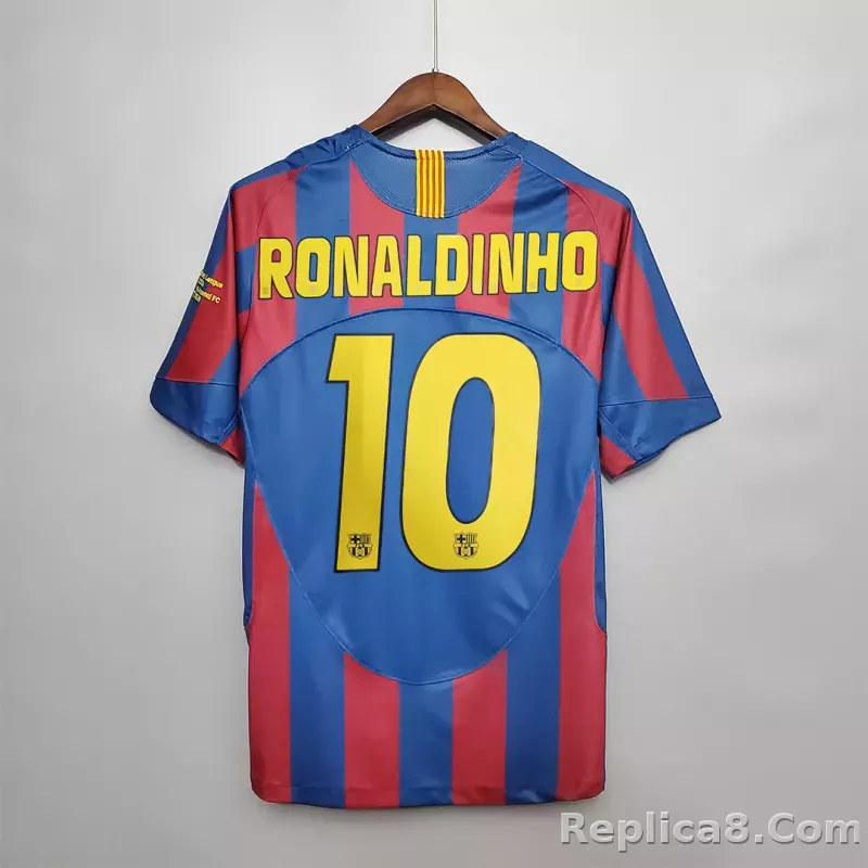 05-06 Barcelona Home Retro Jersey - detail