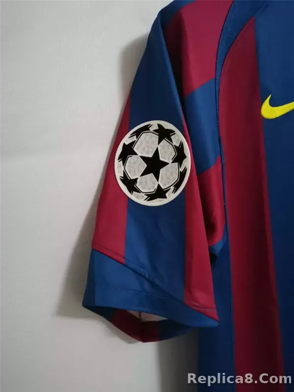 05-06 Barcelona Home Retro Jersey - detail
