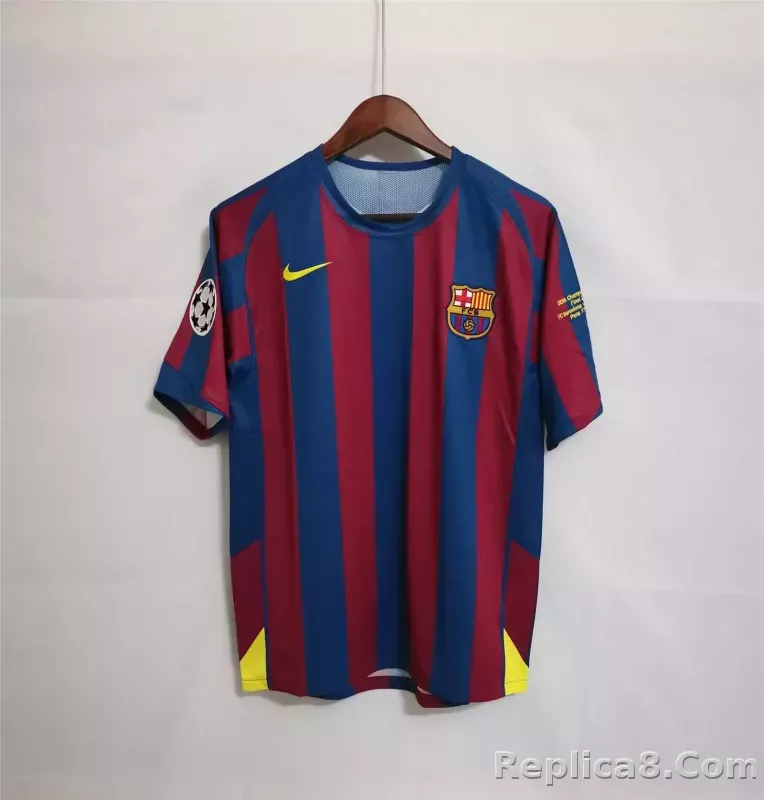 05-06 Barcelona Home Retro Jersey - detail