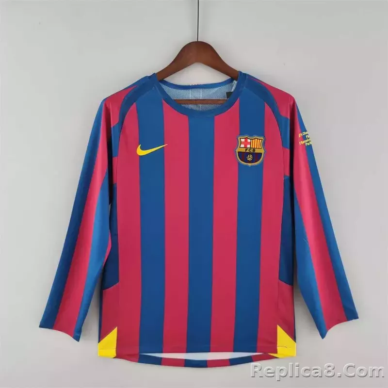 05-06 Barcelona Home Retro Jersey Long Sleeve