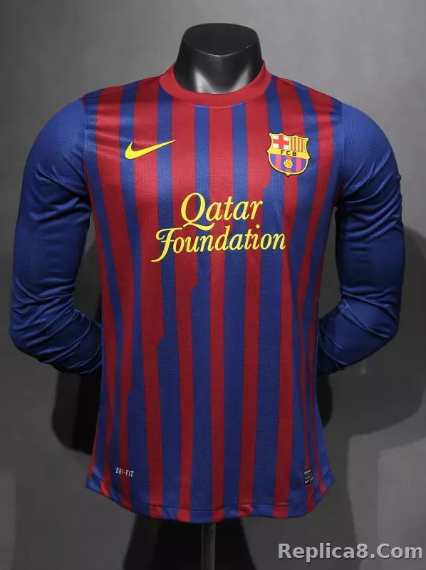 11-12 Barcelona Home Retro Jersey Player Edition Long Sleeve