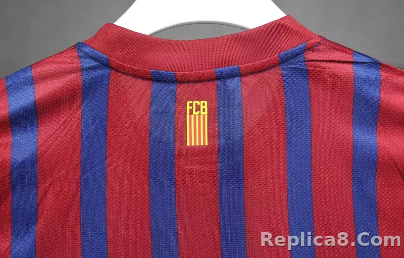 11-12 Barcelona Home Retro Jersey Player Edition Long Sleeve - detail