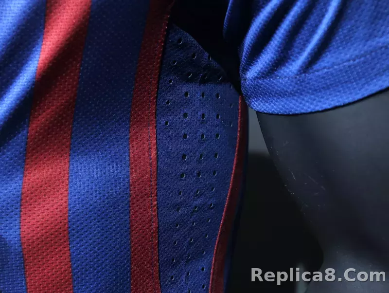 11-12 Barcelona Home Retro Jersey Player Edition Long Sleeve - detail