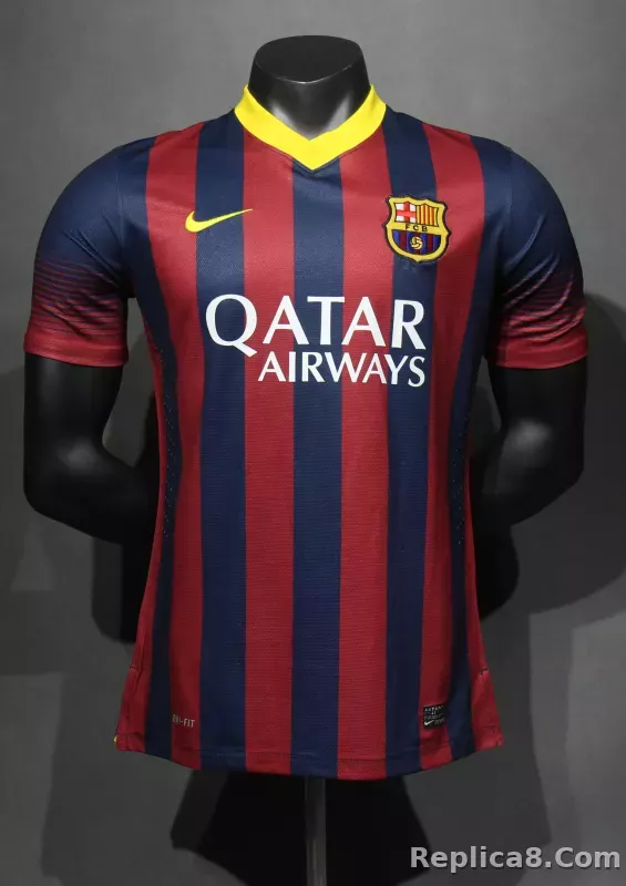 13-14 Barcelona Home Retro Jersey Player Version