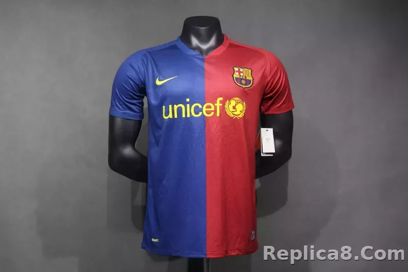 08-09 Barcelona Home Retro Jersey Player Edition
