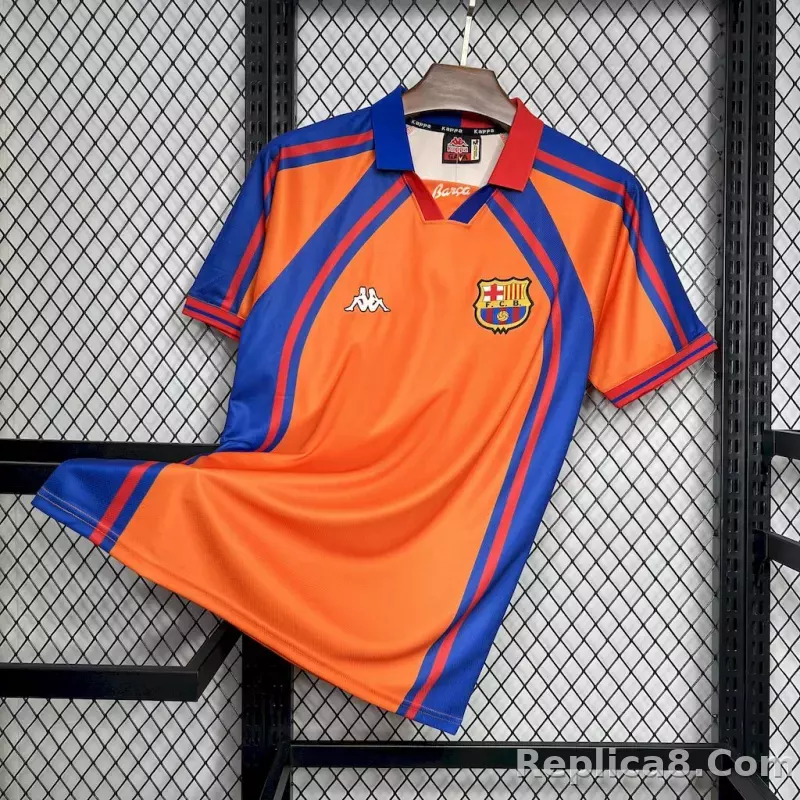 97-98 Barcelona Away Retro Jersey- Classic Style - detail