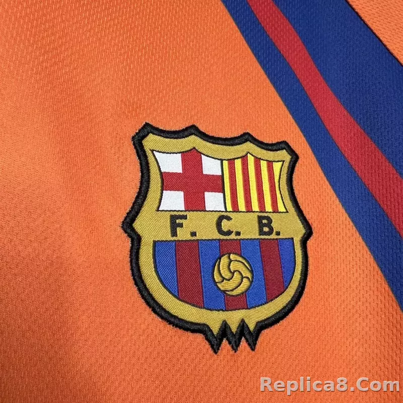 97-98 Barcelona Away Retro Jersey- Classic Style - detail
