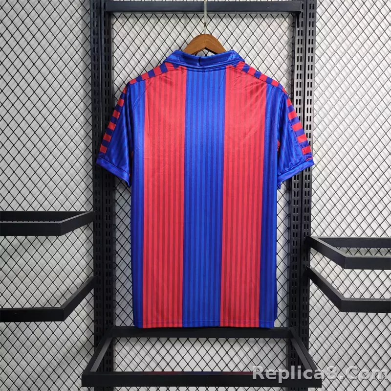 91-92 Barcelona Home Retro Jersey - detail