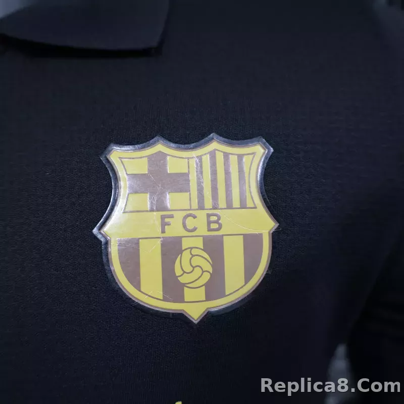 24-25 Barcelona LAMINE YAMAL Black Soccer Jersey Player Version - detail