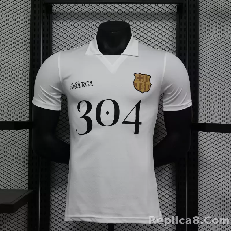 24-25 Barcelona LAMINE YAMAL White Soccer Jersey Player Version