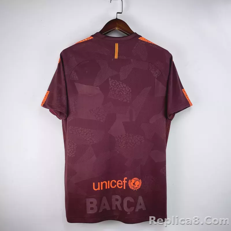 17-18 Barcelona Third Away Retro Jersey - detail